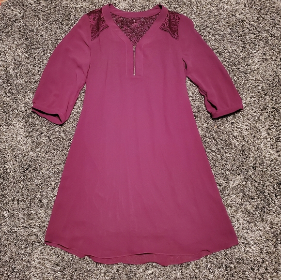 BCX Burgandy Lace Dress - Picture 9 of 13